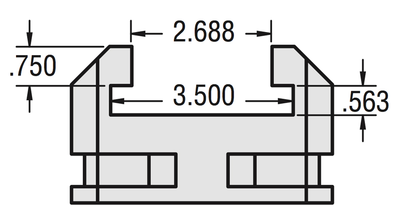 Kurt AngLock® 5-Axis Vise Riser-Long - MX350RL - Kurt Workholding