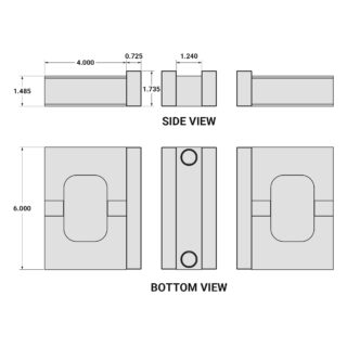 HDL6J-JAWKIT bottom and side view