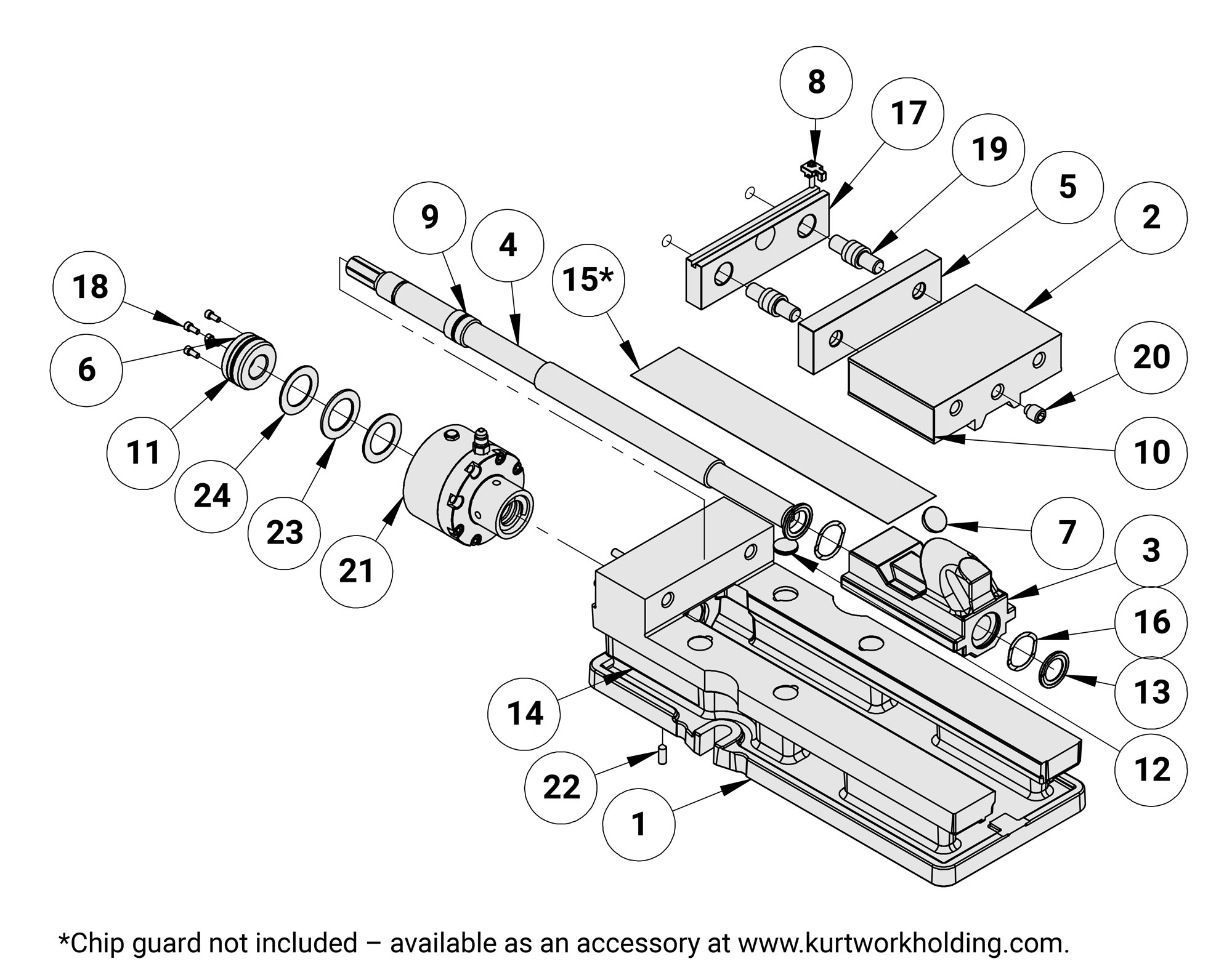 Kurt DX6HR Replacement Parts Diagram