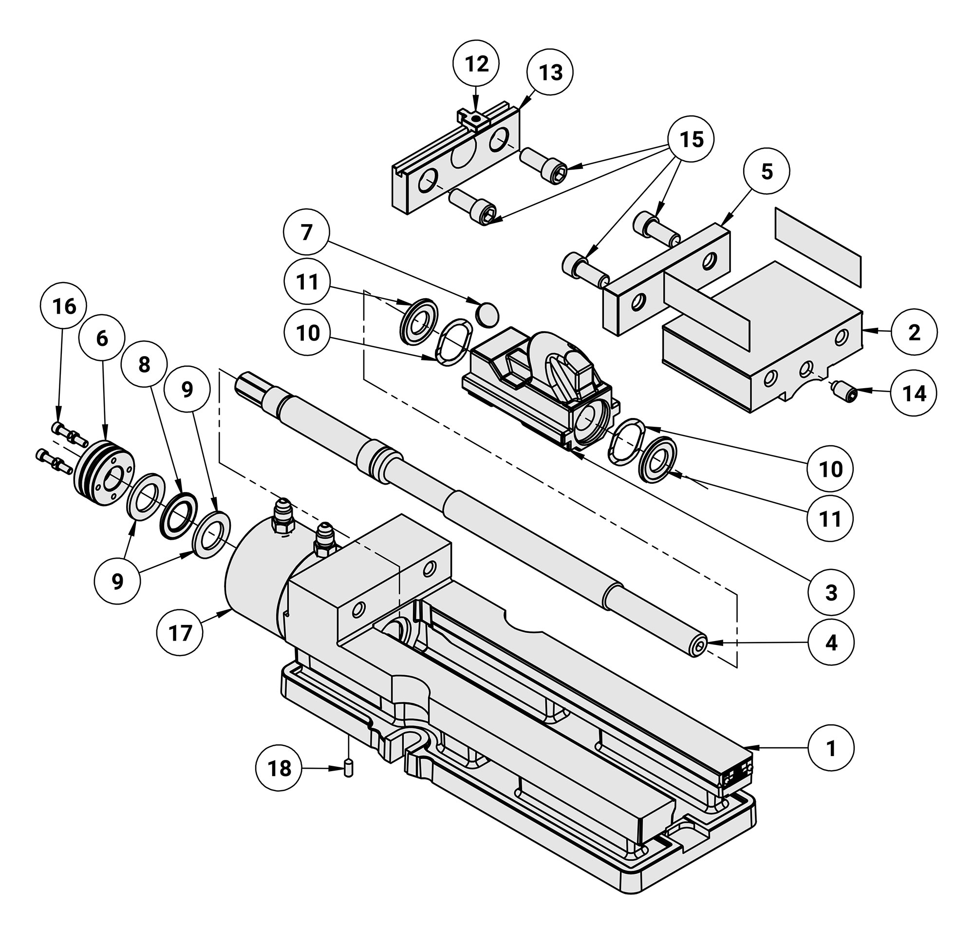 Kurt DX4HR Replacement Parts Diagram