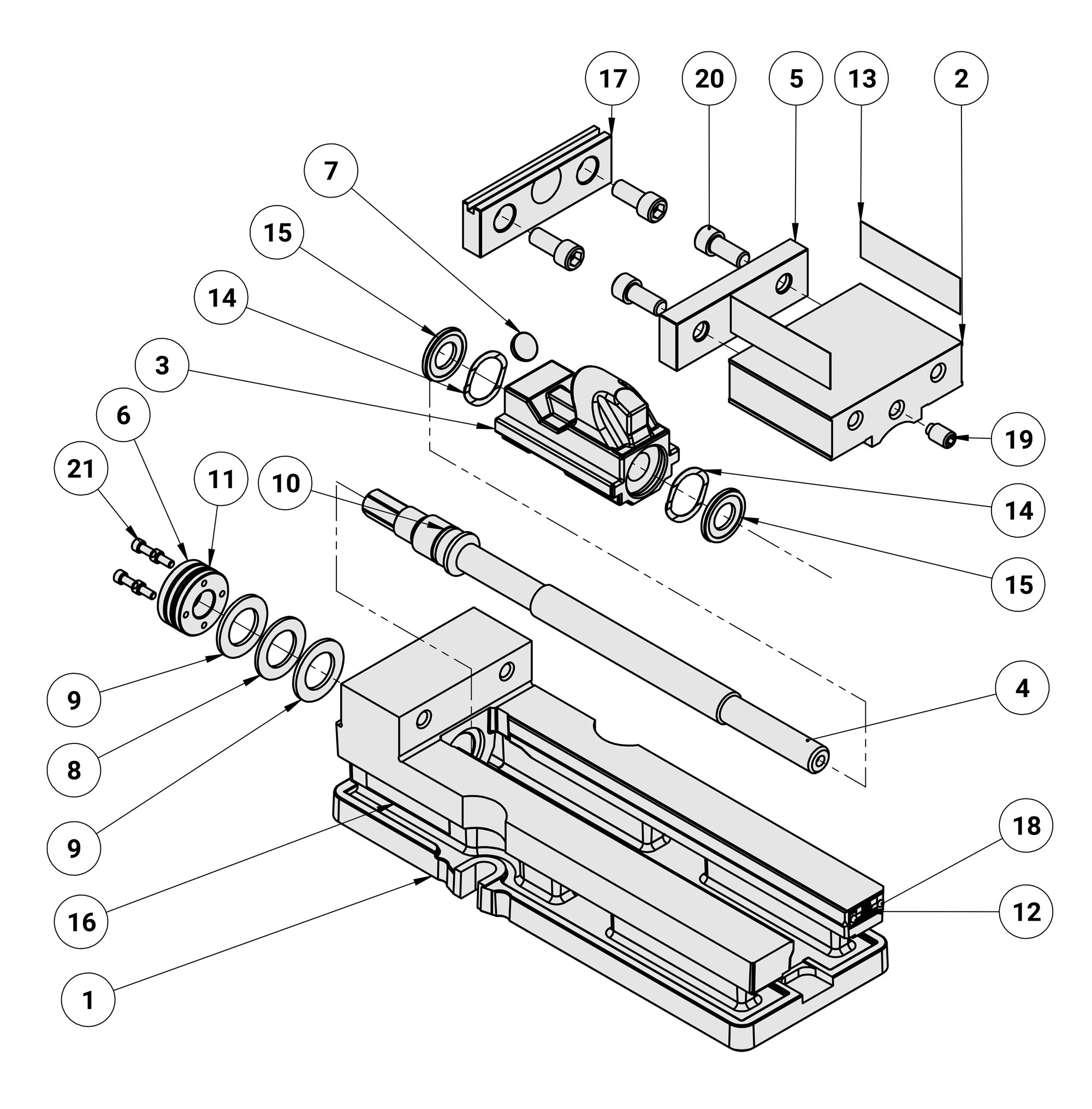 Kurt DX4R Replacement Parts Diagram