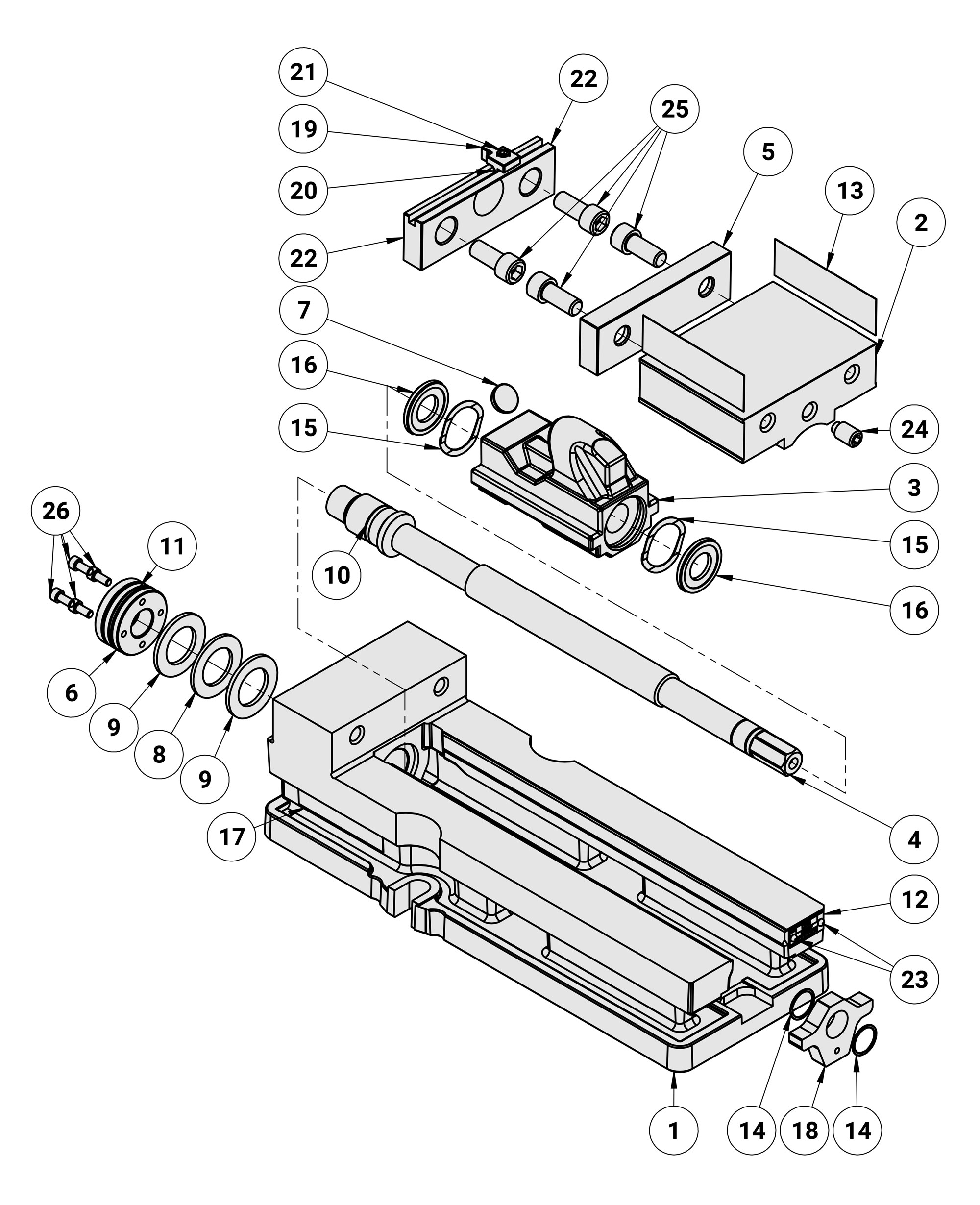 Kurt DX4 Replacement Parts Diagram