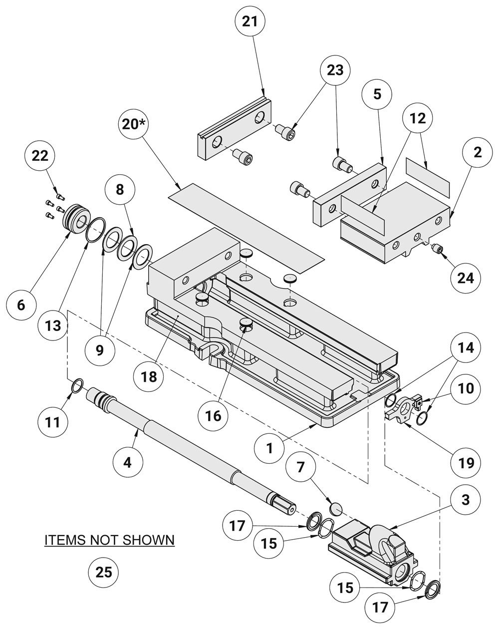 Kurt DX6 Replacement Parts Diagram