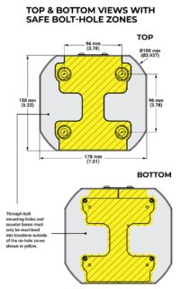 96-A178R100 Quick Change Base Top and Bottom View