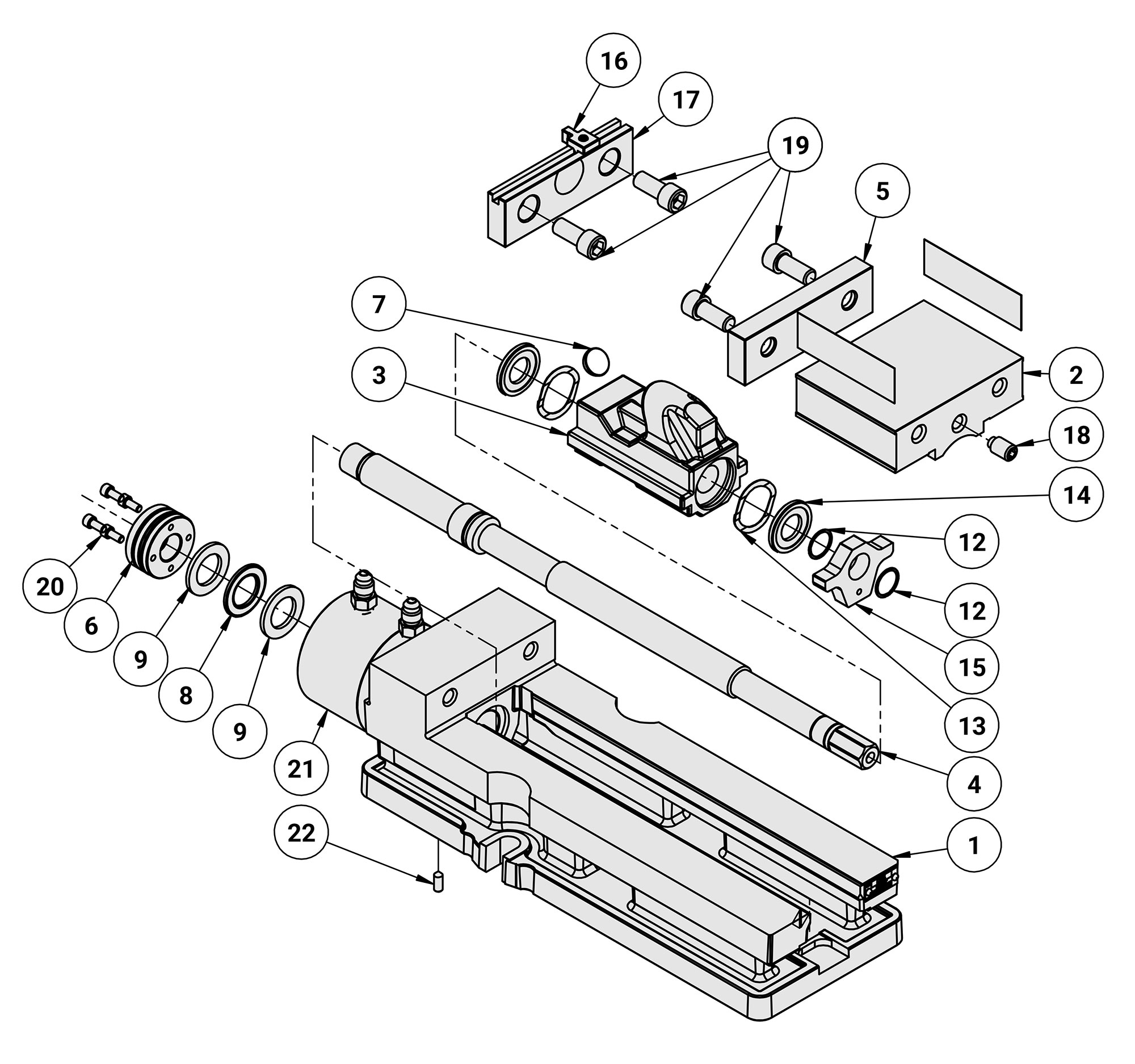 Kurt DX4H Replacement Parts Diagram