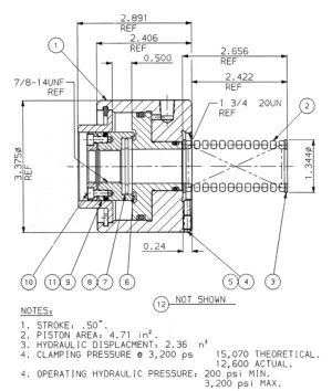 6.5THU Kurt Hydraulic Unit Assembly Parts