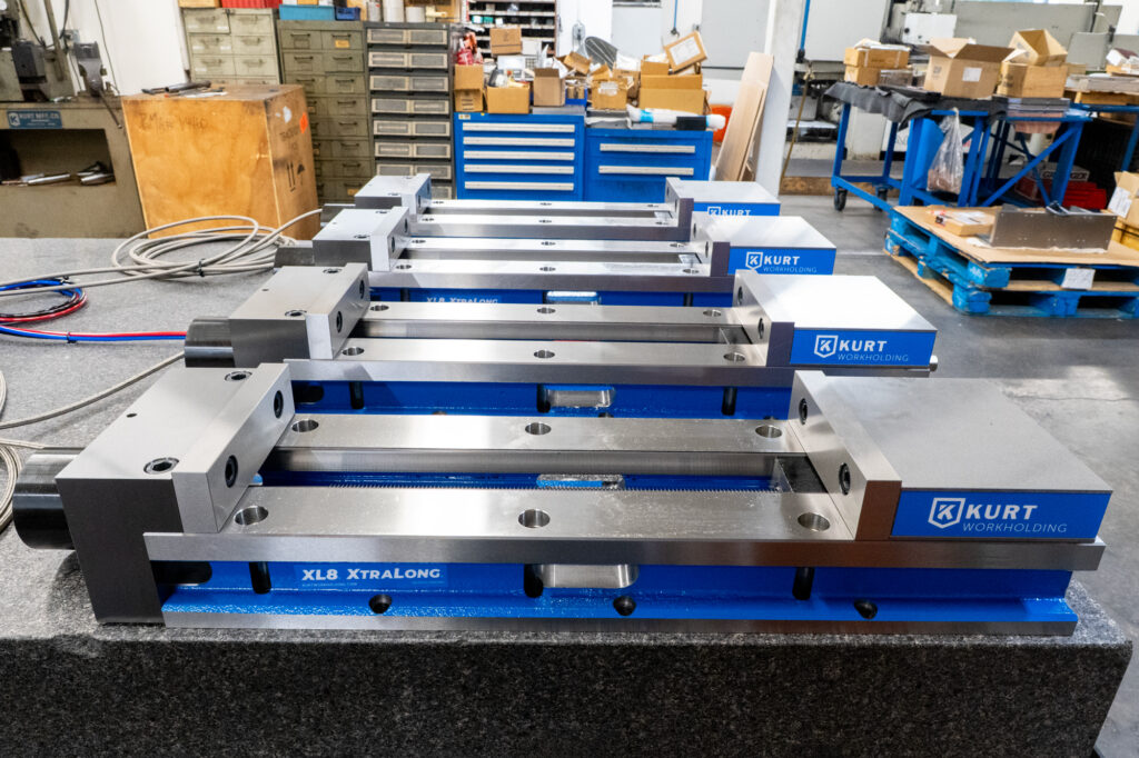 Kurt Extra Capacity 4 Vise Automation Setup