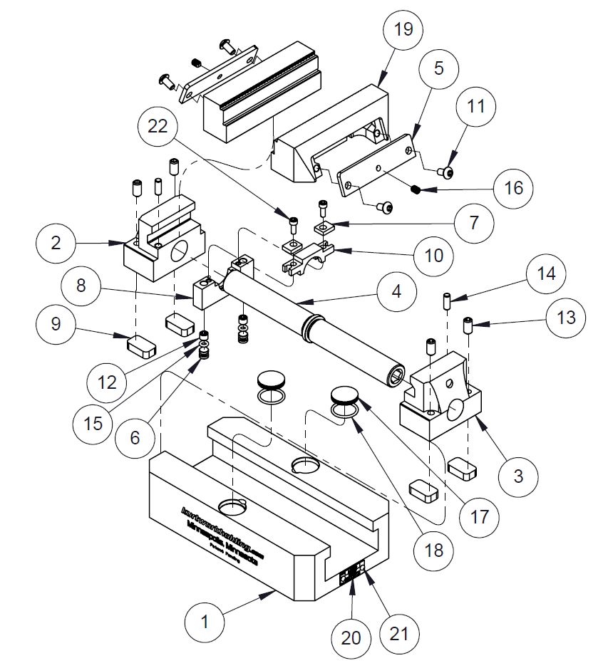 HP440 Vise Replacement Parts Diagram